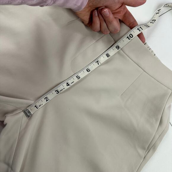 Quince Pants Womens 8 Stretch Crepe Pleated Ankle Sand Trouser New Pull On Work - Picture 12 of 15